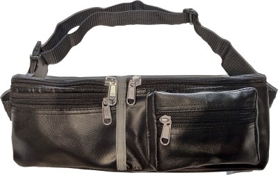 BESTTRENDS Large Five Pockets Waist Bag Fanny Pack Belt Pouch Hip Bag(Black)