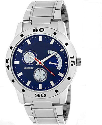 VARNI ENT Latest Designer Silver Watch With Day Functioning Analogue Watch For Boys Latest Designer Silver Watch With Day Functioning Analogue Watch For Boys Analog Watch  - For Men