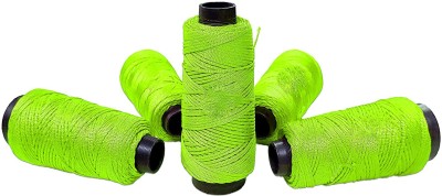 Tiptop Decoration Premium Macramé 4-Ply Nylon Thread (Pack of 1 Spool; 100 Meters) (Neon Green )