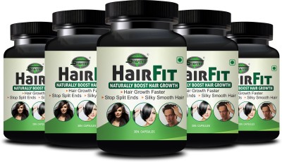 Sabates Hair Fit Herbal Medicine For Shiny Soft Hair with Aloe Vera & Promotes Hair Gain(Pack of 5)