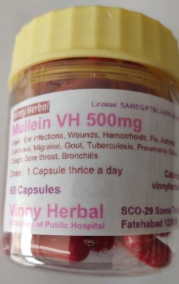 Vinny Herbal Mullein VH 500mg Capsules 60 Caps