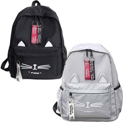 LAVITRA Bag for Girls Stylish|Girls Backpack Latest |School Bag for Girls FANCY BACKPACK 10 L Backpack(Black, Grey)
