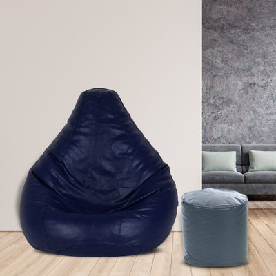 SHIRA 24 XXL Tear Drop Bean Bag Cover  (Without Beans)(Blue)