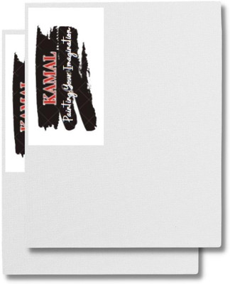 KAMAL canvas Cotton Medium Grain Board Canvas (Set of 2)(White)