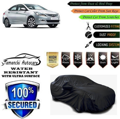 Tamanchi Autocare Car Cover For Hyundai Fluidic Verna(Black)