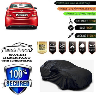 Tamanchi Autocare Car Cover For Hyundai Verna CRDi 1.6 SX Option Diesel(Black)