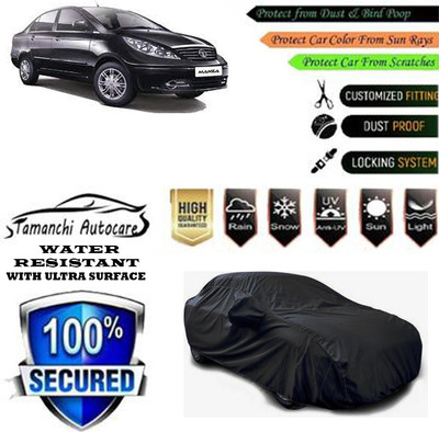 Tamanchi Autocare Car Cover For Tata Manza(Black)