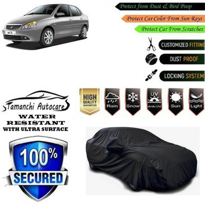 Tamanchi Autocare Car Cover For Tata Indigo eCS LX(Black)