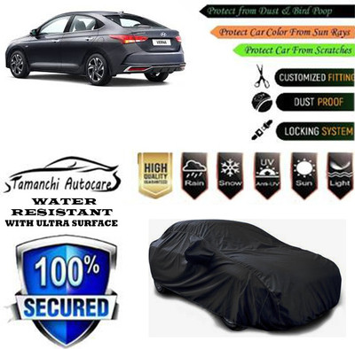 Tamanchi Autocare Car Cover For Hyundai Verna CRDi 1.6 SX Diesel(Black)