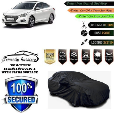Tamanchi Autocare Car Cover For Hyundai Verna 1.6 VTVT SX Option(Black)