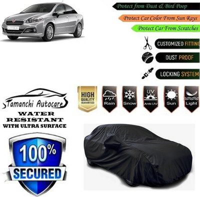 Tamanchi Autocare Car Cover For Fiat Linea Power Up 1.4 Fire Active Petrol(Black)
