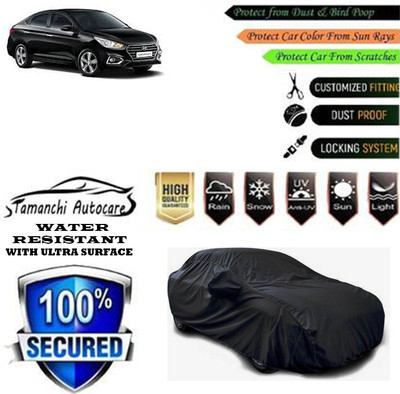 Tamanchi Autocare Car Cover For Hyundai Verna VTVT 1.6 SX Option Petrol(Black)
