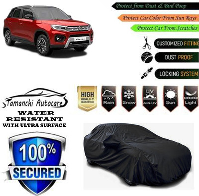 Tamanchi Autocare Car Cover For Maruti Suzuki Vitara Brezza ZXI Plus AT Dual Tone Petrol(Black)