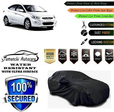 Tamanchi Autocare Car Cover For Hyundai Verna 1.6 CRDI SX Option(Black)