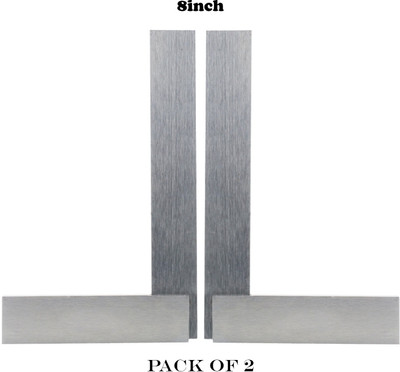LAXMI Metal High Grade Engineering Try Square 8inch(Silver)PACK OF 2 Tri-Square(Pack of 2)