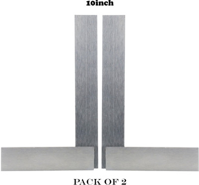 LAXMI Metal High Grade Engineering Try Square 10inch(Silver)PACK OF 2 Tri-Square(Pack of 2)