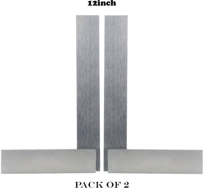 LAXMI Metal High Grade Engineering Try Square 12inch(Silver)PACK OF 2 Tri-Square(Pack of 2)