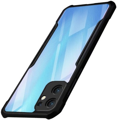 EFILMART Back Cover for Oppo A96,Oppo A76(Black, Transparent, Camera Bump Protector)