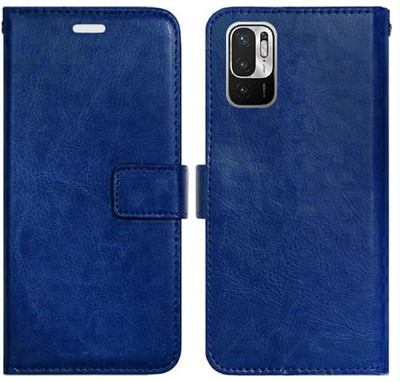 Realgo Flip Cover for Redmi Note 10T 5G(Blue, Pack of: 1)