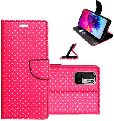 Realgo Flip Cover for Redmi Note 10T 5G(Pink, Pack of: 1)
