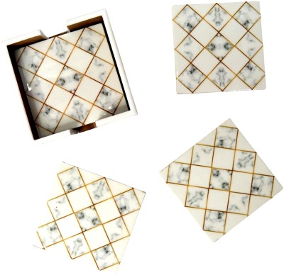 Tranquil Square Square Wood Coaster Set(Pack of 6)