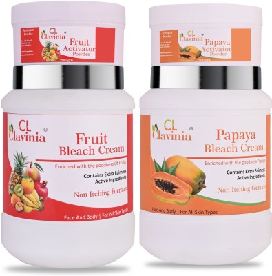 CLAVINIA Fruit Bleach + Papaya Bleach 1 kg x 2(2 Items in the set)