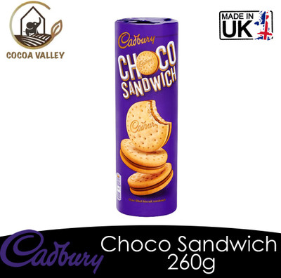 Cadbury Choco Sandwich With Two Scrumptious layer of biscuit (IMPORTED FROM UK) Cream Sandwich Biscuit(260 g)