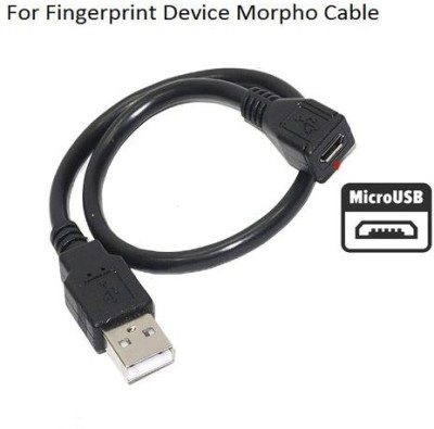 Red Champion Micro USB Cable 2 A 0.21 m Fingerprint Scanner Micro USB Female to Male Cable for OTG Morpho(Compatible with Use For , Morpho, Startek , Cogent., Black)