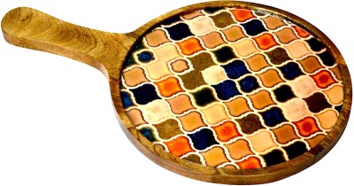 Tranquil Square Pizza Platter Wood Decorative Platter(Multicolor)