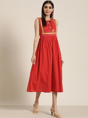 Shae by SASSAFRAS Women A-line Red Dress