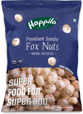 Happilo Premium Jumbo Fox Nuts (Phool Makhana) Lotus Seeds(Makhana)