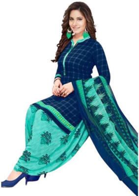 S Creation Cotton Silk Floral Print Salwar Suit Material