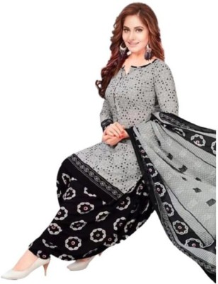 S Creation Cotton Silk Blend Floral Print Salwar Suit Material