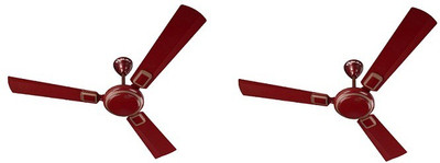 BAJAJ Grace Neo BBD 1200mm Crimson Velvet CF with 2 Year Warranty Energy Saving 1200 mm Ceiling Fan(Crimson Velvet | Pack of 2)