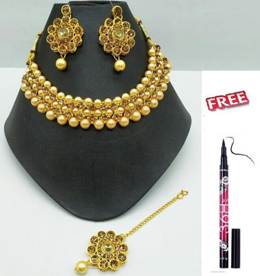 r.s traders Alloy Gold-plated Gold Jewellery Set(Pack of 1)