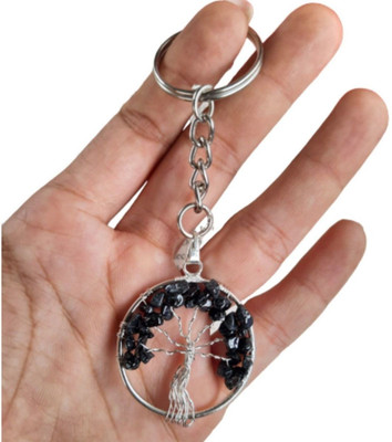 Maitri Export Black Tourmaline Tree of Life Key Chain