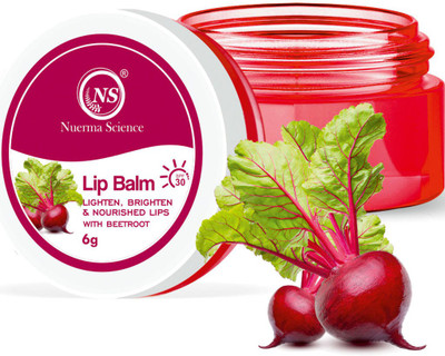 Nuerma Science Beetroot Lip Balm for Pink Lips and Cheek (SPF 30) for Beautiful & Smooth Lips Beetroot(Pack of: 1, 6 g)