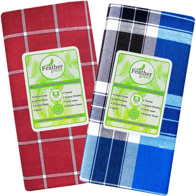 Feather Green Checkered Multicolor Lungi