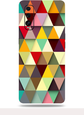 OggyBaba Oppo Find X2 Mobile Skin(Colorful Triangle Multicolor Skin With Ultra Matte Finish)