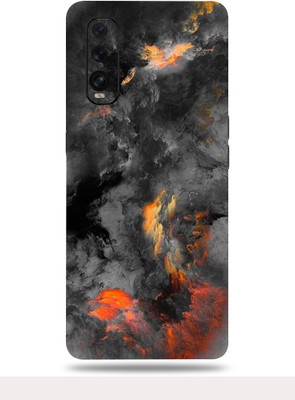OggyBaba Oppo Find X2 Mobile Skin(Black Clouds Multicolor Skin With Ultra Matte Finish)