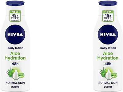 NIVEA ALOE HYDRATION ALOE VERA NORMAL SKIN BODY LOTION 200 ML X 2 (400 ml)