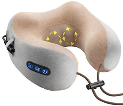 ezoubuy Softly Portable Electric U-Shaped Cervical Vibration Massager Neck Pillows Neck Pillow(Brown)