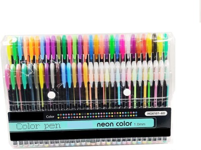 Viratretail 60 Pieces Gel Pens Set Color Gel Pens,Glitter, Metallic, Neon Pens Set Gel Pen(Pack of 60, Multicolor)