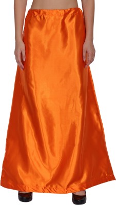 REEZZ PT06-Orange Satin Blend Petticoat(Free)