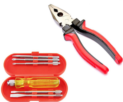 gizmo Hand Tools Set , Combination Plier With 5Pcs Screwdrivers Set Hand Tool Kit(2 Tools)