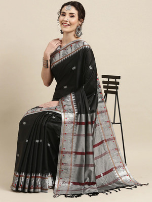 80% OFF on RadadiyaTRD Woven Daily Wear Jacquard, Cotton Silk Saree(Black) 80% OFF on RadadiyaTRD Woven Daily Wear Jacquard, Cotton Silk Saree(Black)