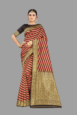 Santraj Texo Fab Pvt Ltd Woven Banarasi Art Silk Saree(Multicolor)
