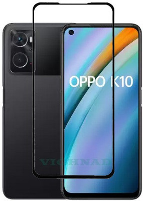 VIGHNAD Edge To Edge Tempered Glass for Oppo K10(Pack of 1)