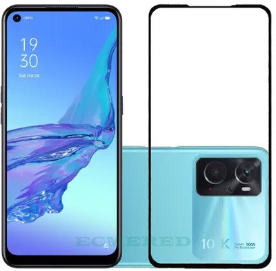 ECMERED Edge To Edge Tempered Glass for Oppo K10(Pack of 1)