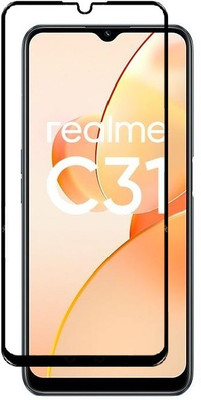 CASEHUNT Edge To Edge Tempered Glass for Realme C31(Pack of 1)
